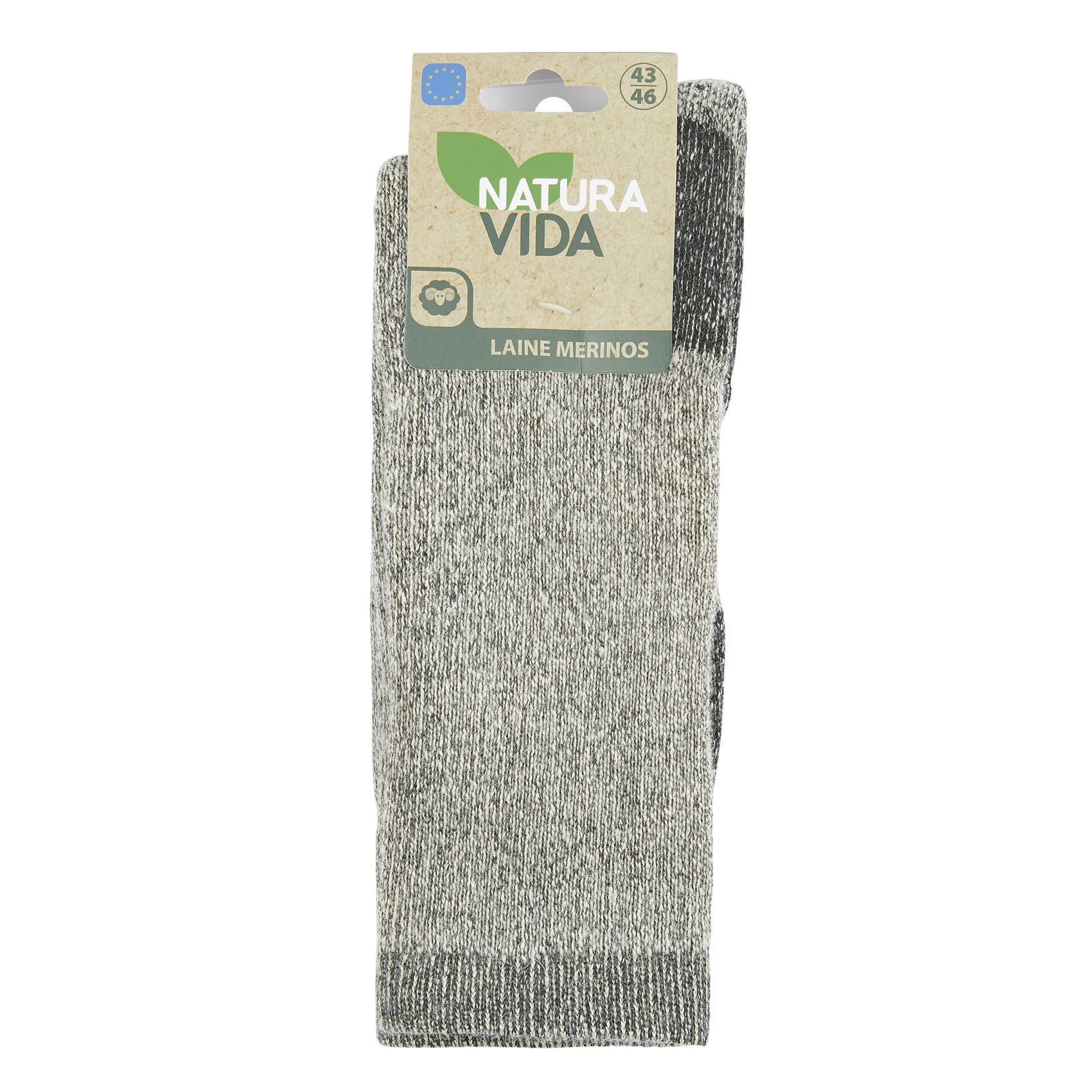 NATURA VIDA MERINO PONOŽKY REGULAR GRIS 39-42 1 ks