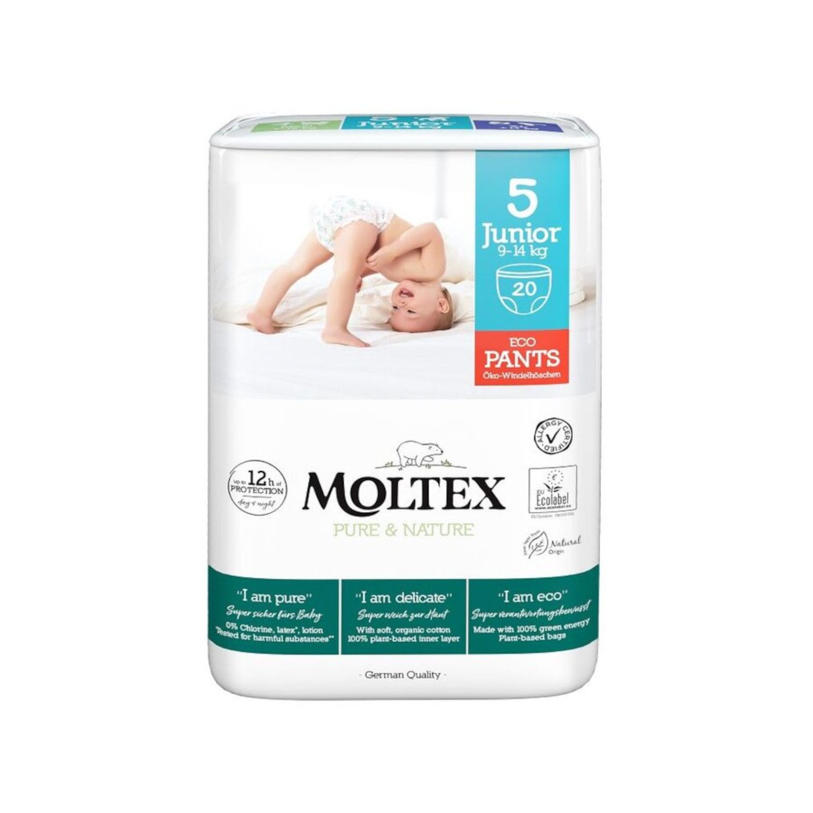 Moltex Plienky Pure & Nature Junior 9-14 kg 20 ks