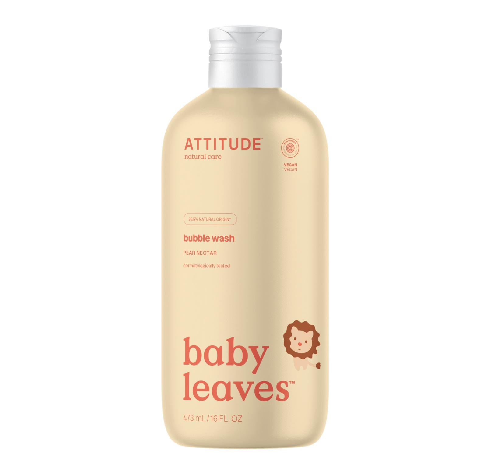 Attitude Dětská pěna do koupele ATTITUDE Baby leaves s vůní hruškové šťávy 473 ml 