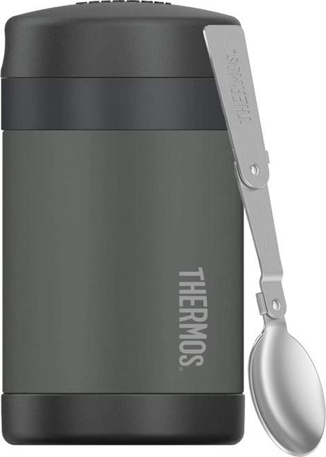 THERMOS Dětská termoska na jídlo s lžící - černá 0,47 