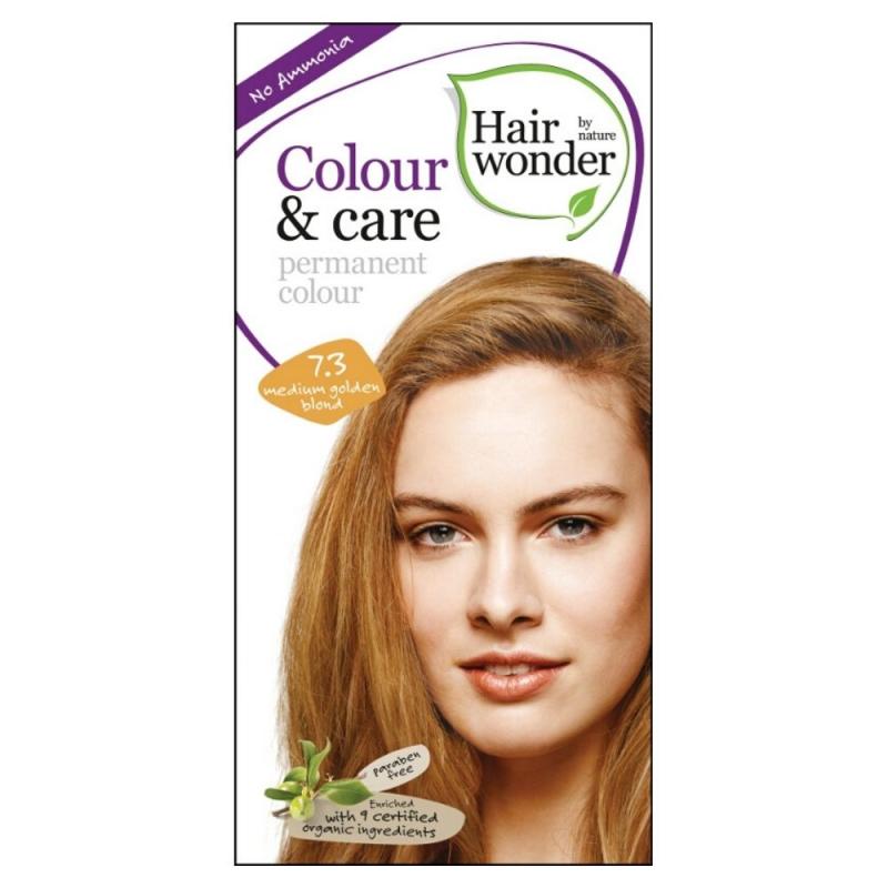 Hairwonder Hairwonder Dlouhotrvající barva STŘEDNĚ ZLATA BLOND 7.3 100 ml 