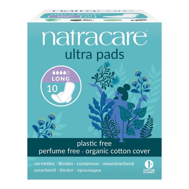 Natracare NATRACARE Menstruační vložky Ultra LONG s křidélky 10 ks 