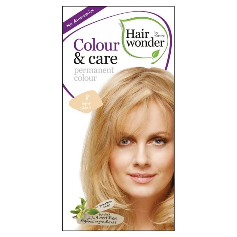 Hairwonder Hairwonder Dlouhotrvající barva BIO SVĚTLÁ BLOND 8 100 ml 