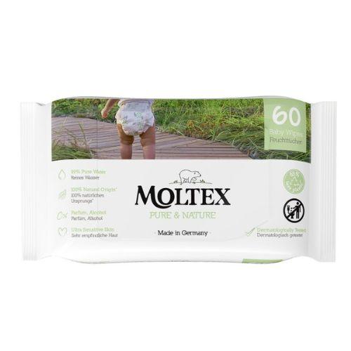 Moltex Pure & Nature EKO vlhčené ubrousky Moltex Pure & Nature na bázi vody (60 ks) 