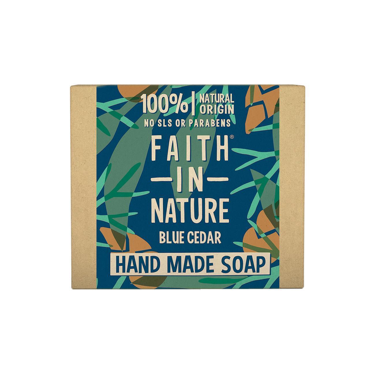 Faith in Nature Tuhé mýdlo modrý cedr, Faith for men 100 g