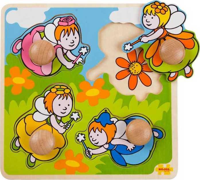 Bigjigs Toys Bigjigs Toys Vkládací puzzle víly 