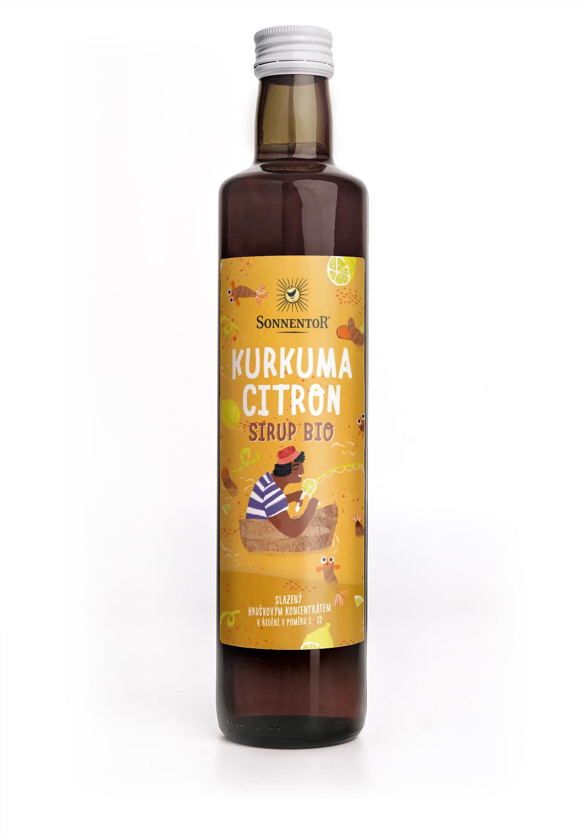 Sonnentor Kurkuma - citron sirup bio 500 ml 