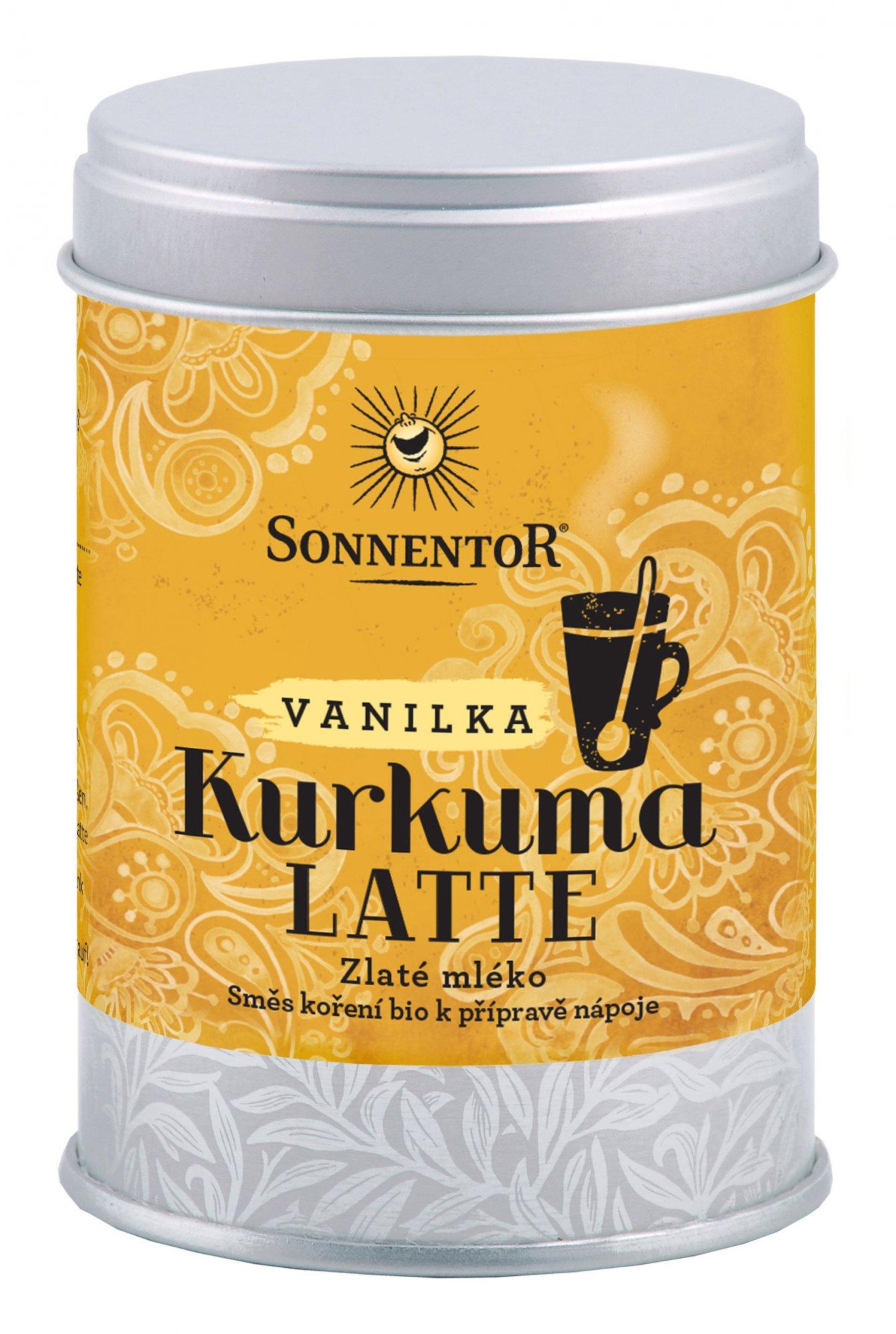 Sonnentor Kurkuma Latte - vanilka bio 60g dóza 