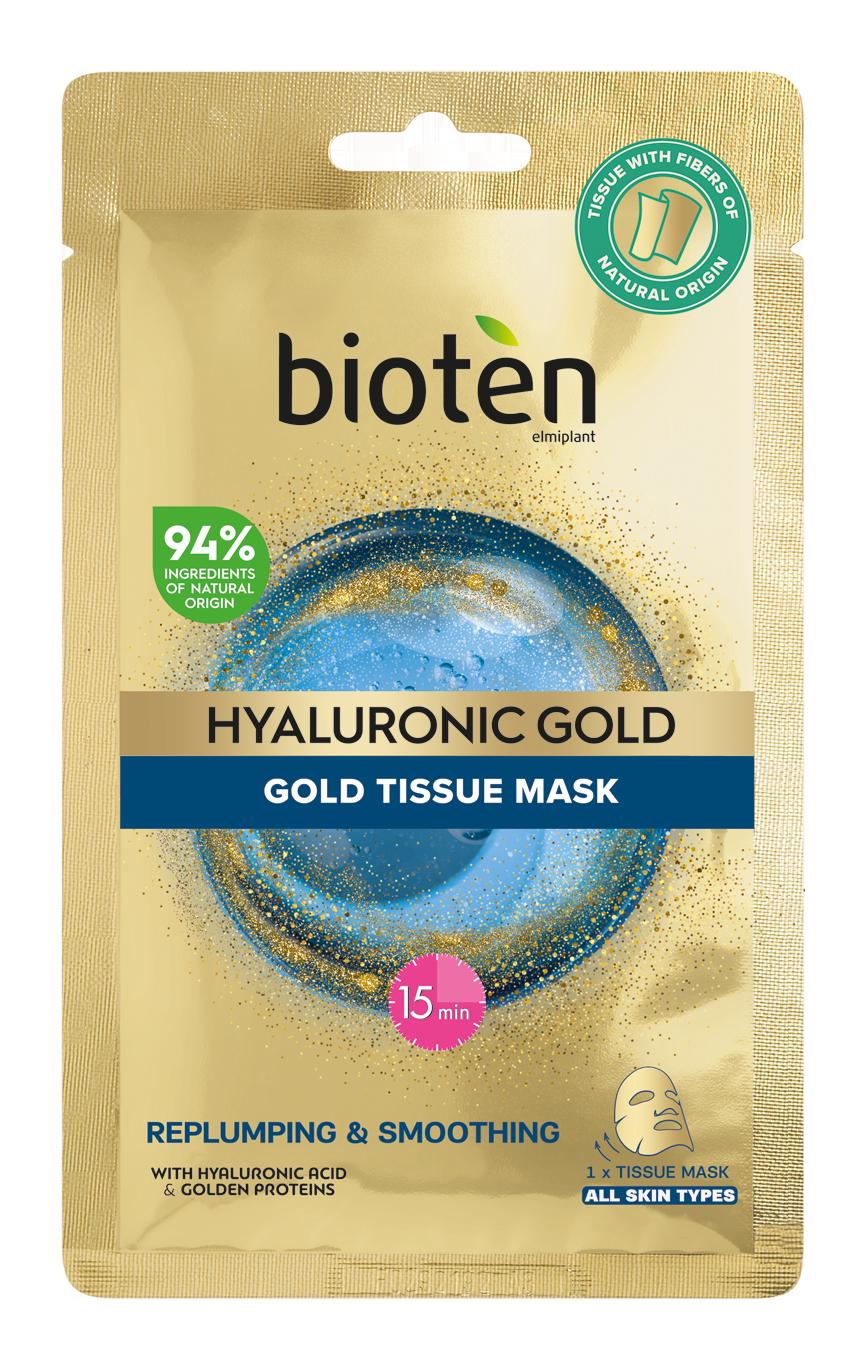 Bioten BIOTEN Hyaluronic Gold pleťová maska, 1 ks 