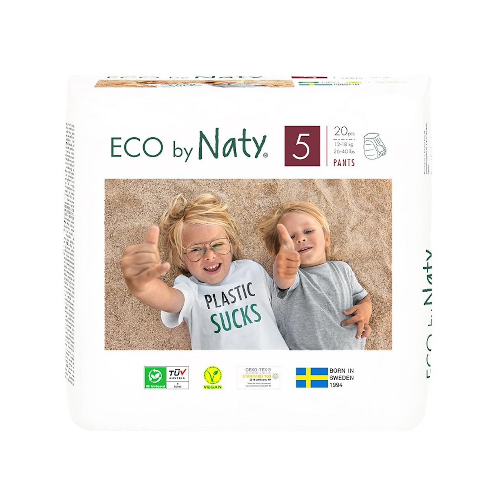 Eco by Naty Natahovací plenkové kalhotky Junior 12-18 kg 20 ks