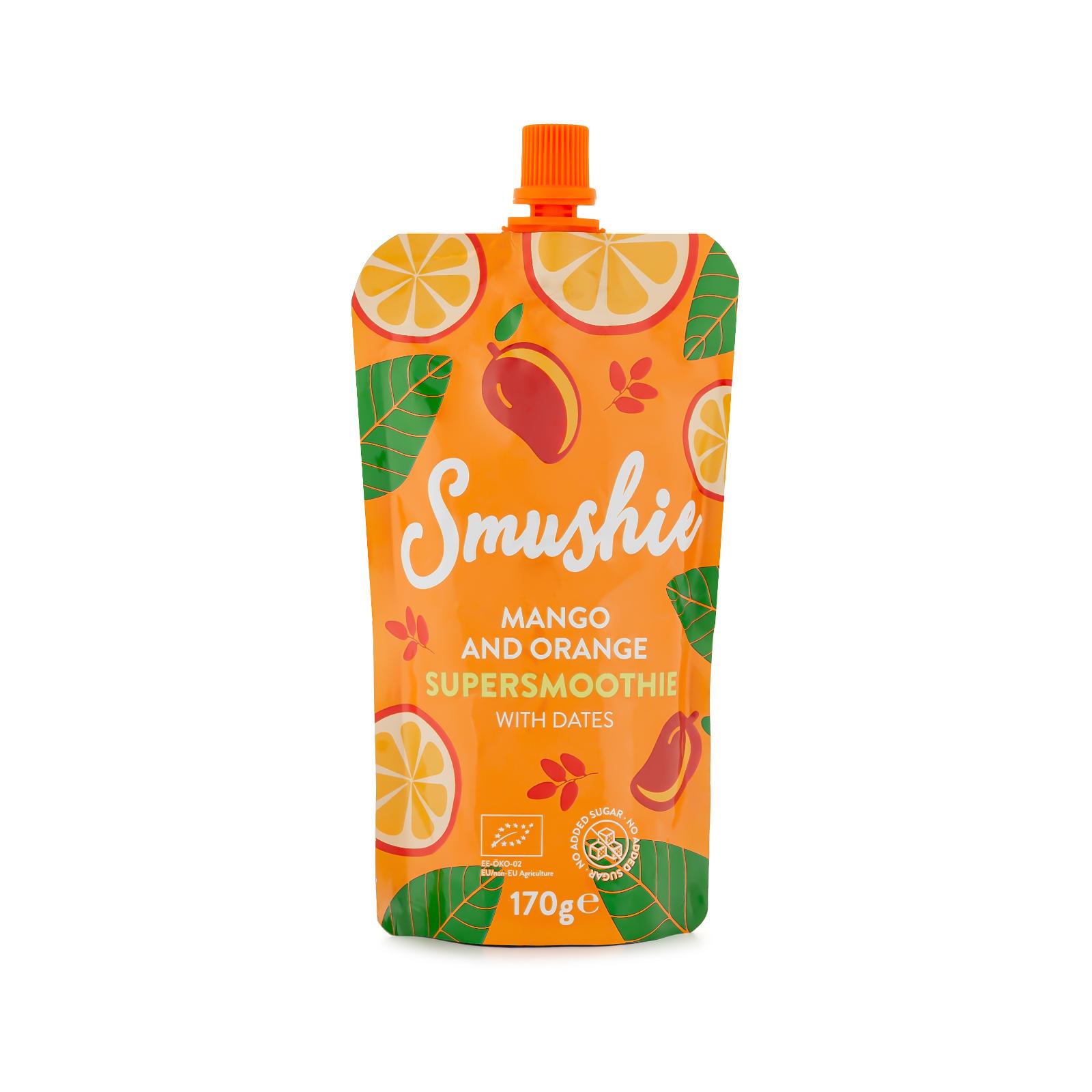 Salvest Smushie BIO Ovocné smoothie s mangem, pomerančem a datlemi 170 g