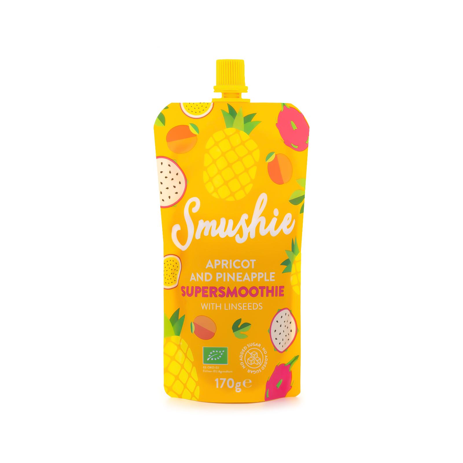Salvest Smushie BIO Ovocné smoothie s meruňkou, ananasem a lněnými semínky 170 g