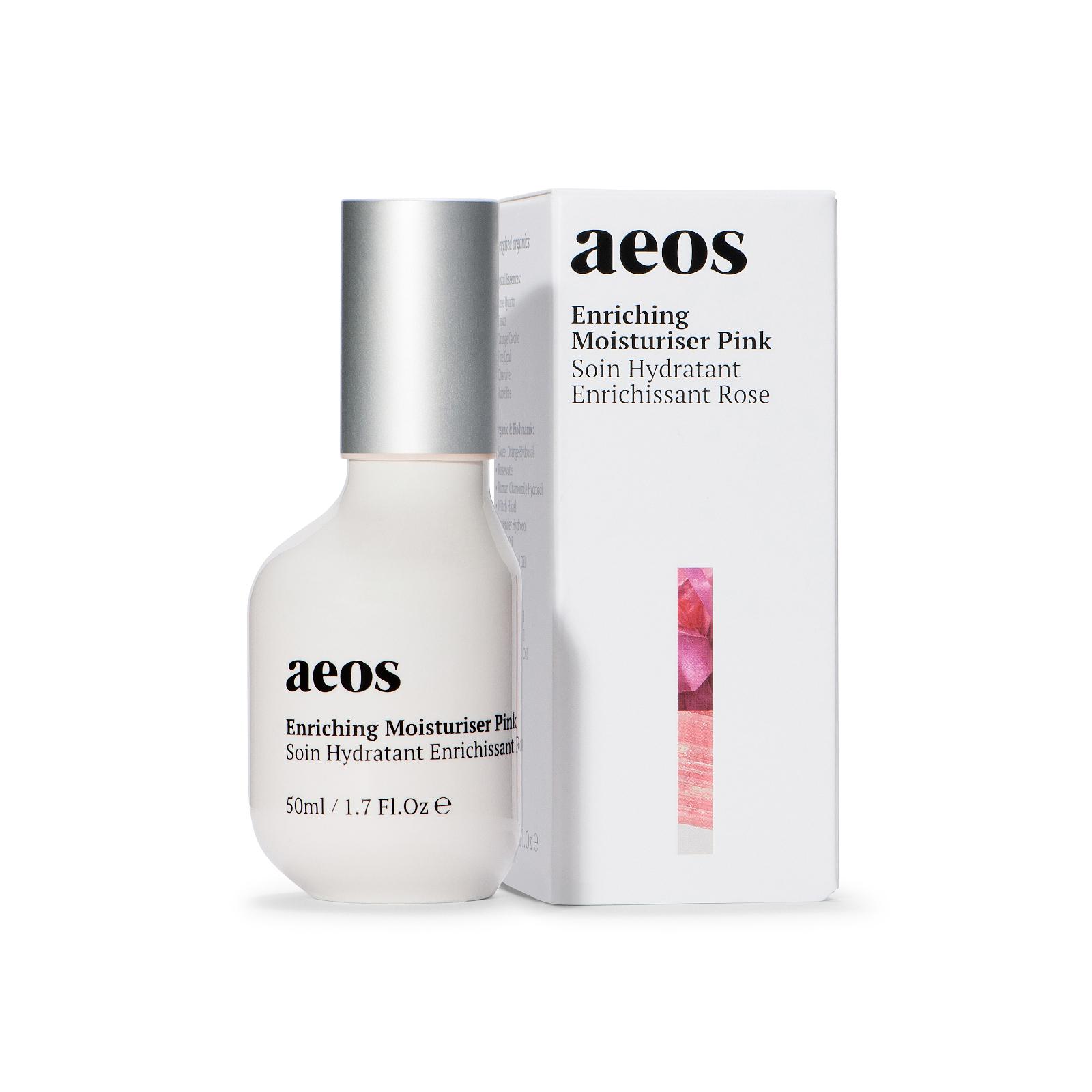 AEOS Přírodní biodynamický hydratační a výživný krém, pink 50 ml