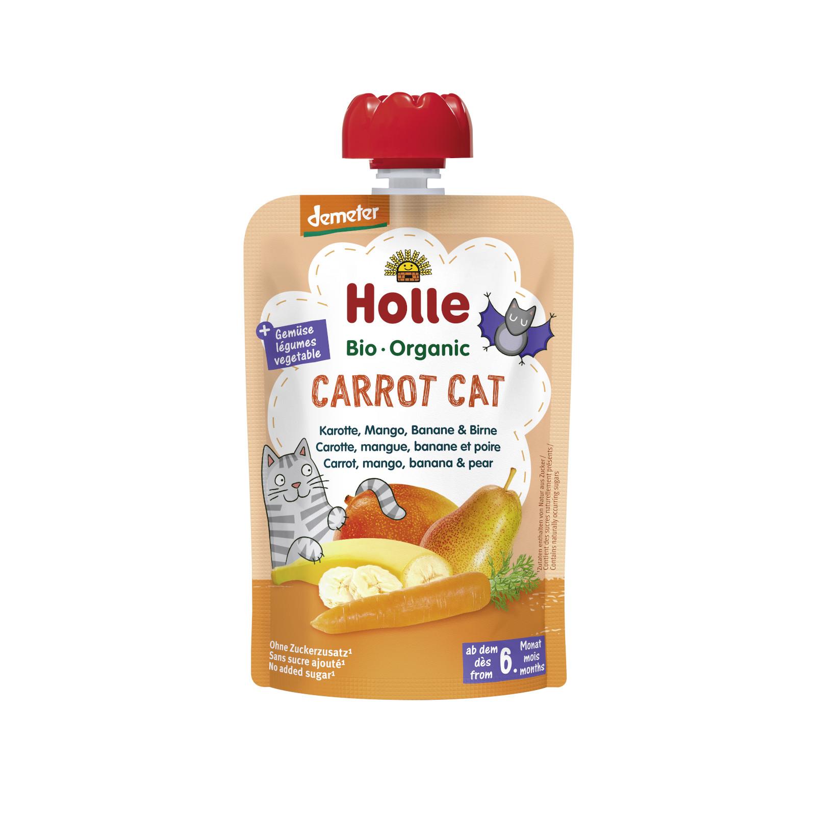 Holle Carrot Cat Bio pyré mrkev, mango, banán a hruška 100 g