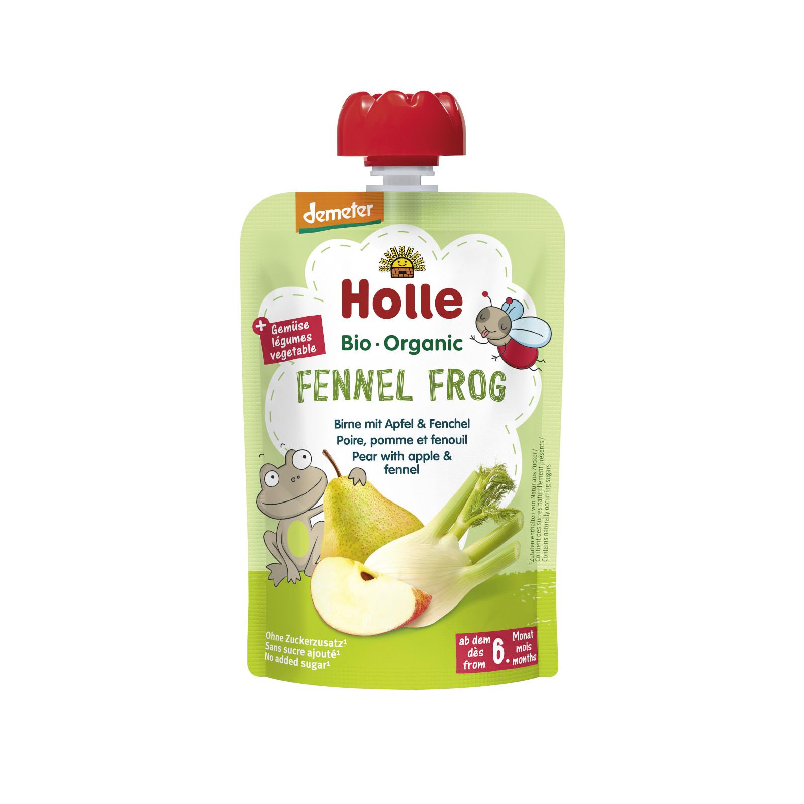 Holle Fennel Frog Bio pyré hruška, jablko a fenykl 100 g