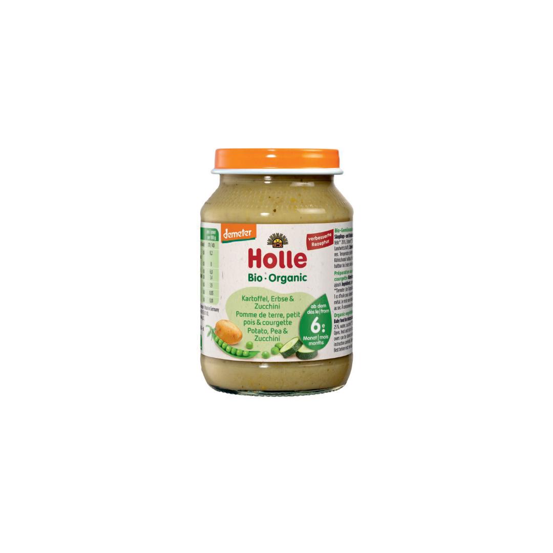 Holle Bio Dětská přesnídávka brambor, hrášek a cuketa 190 g
