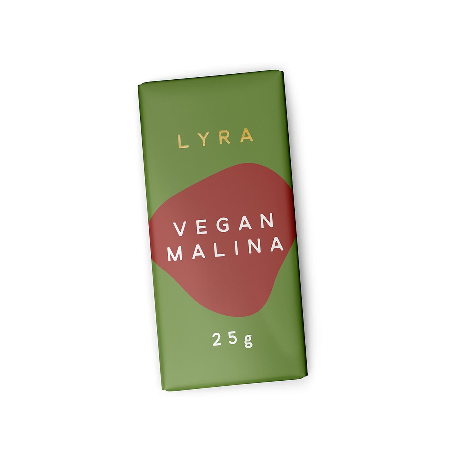 LYRA Vegan čokoláda Malina 25 g