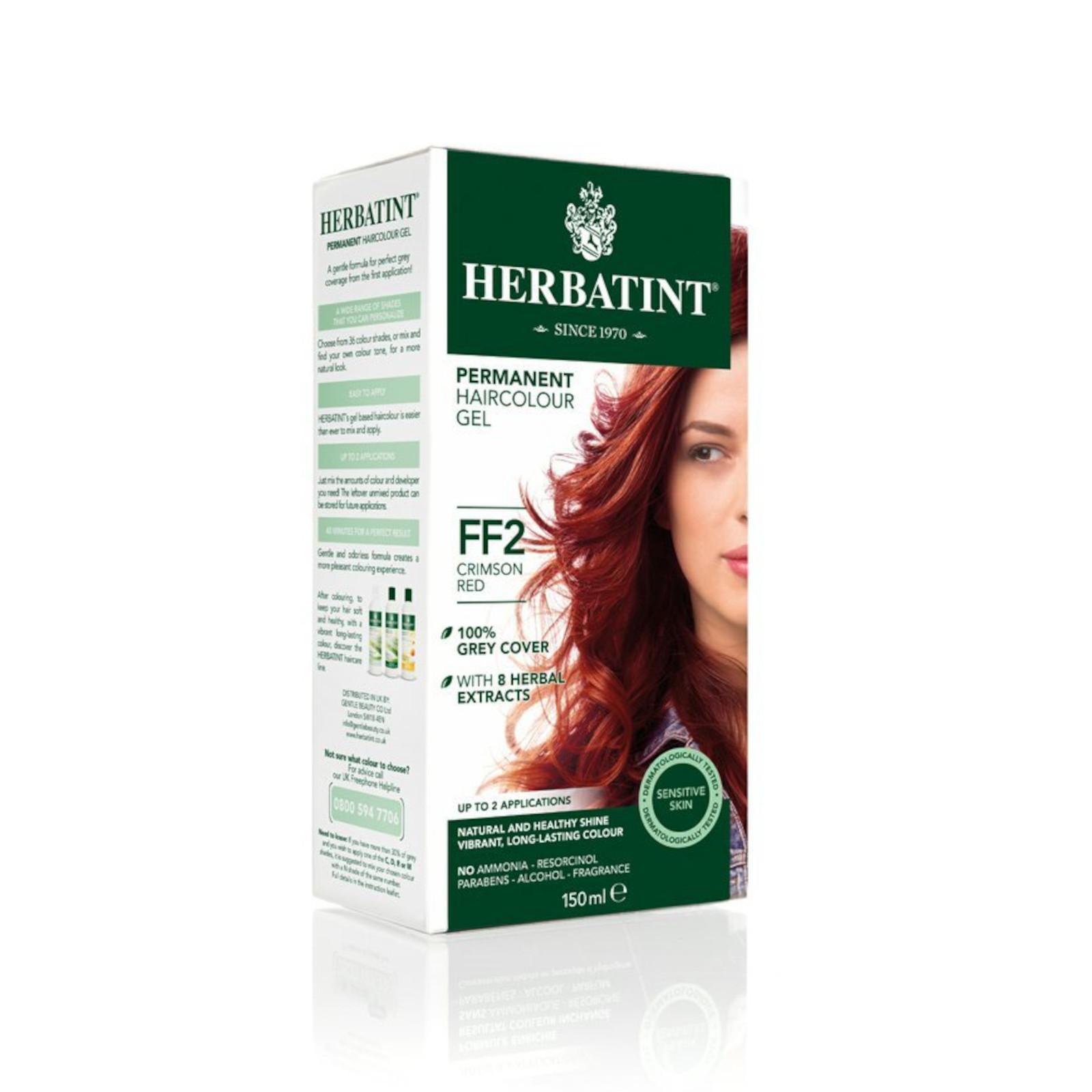 HERBATINT Permanentní barva na vlasy karmínová červená FF2 150 ml