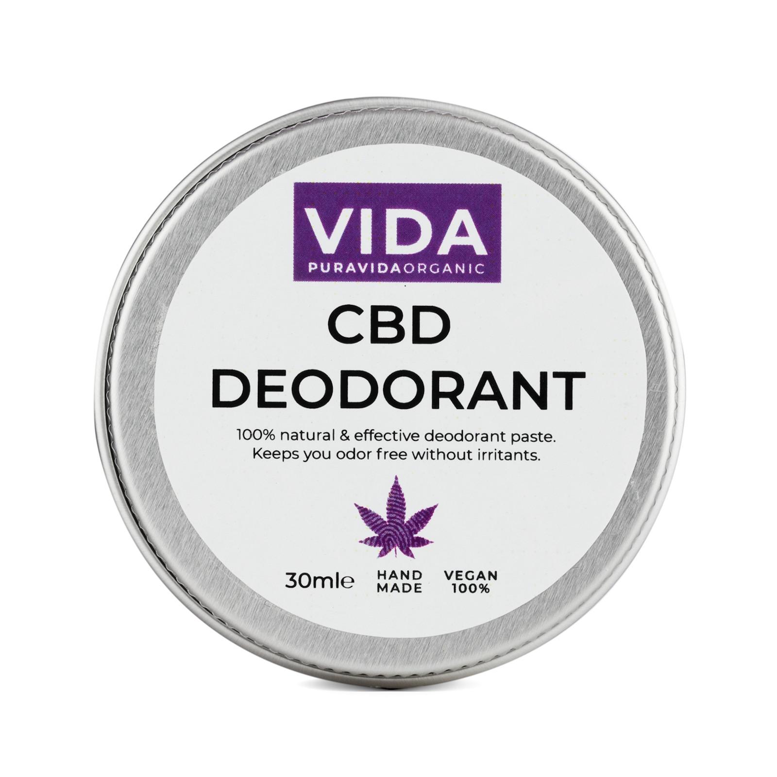 Pura Vida Organic CBD Krémový deodorant, 300 mg 30 ml