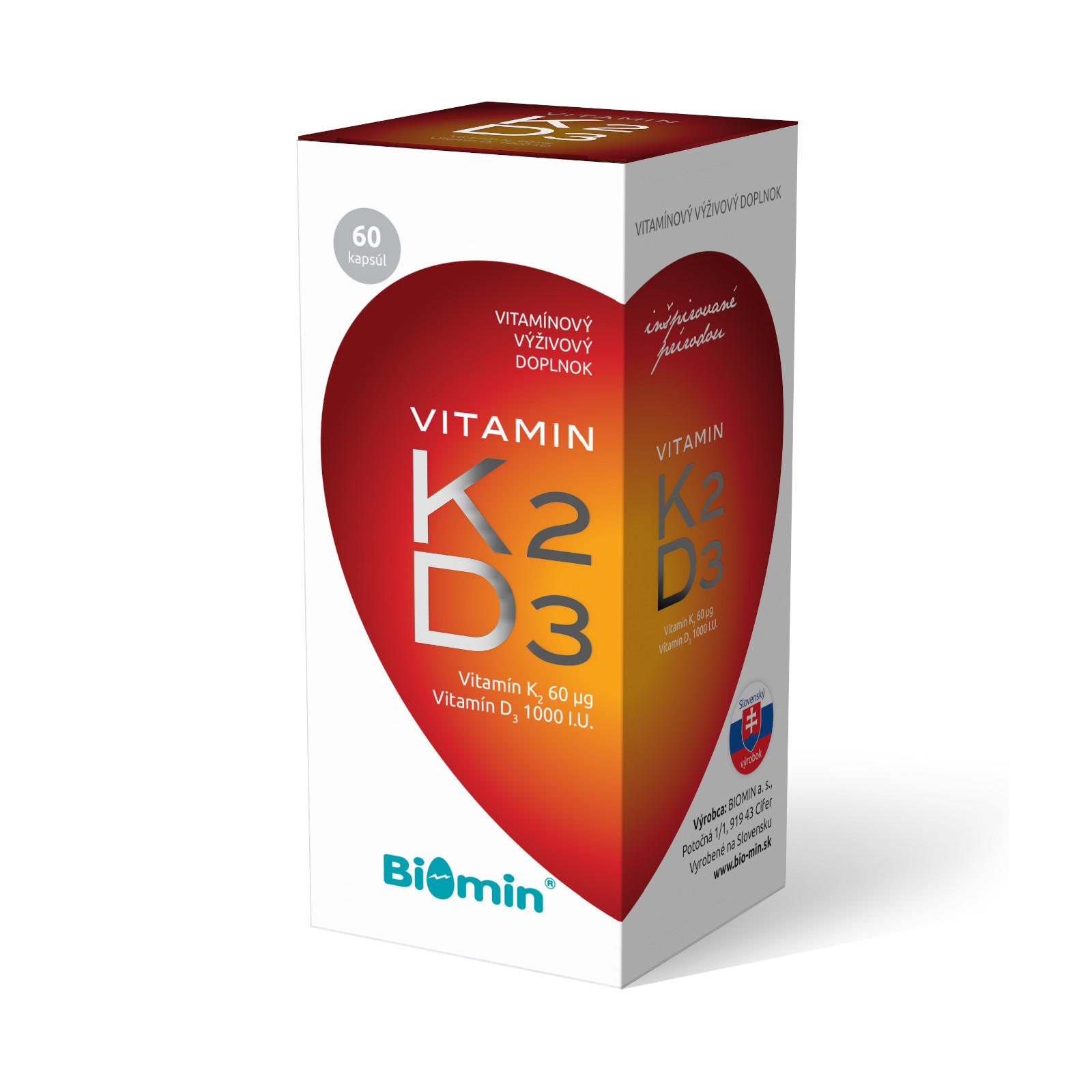 BIOMIN Vitamín K2 + D3 60 ks