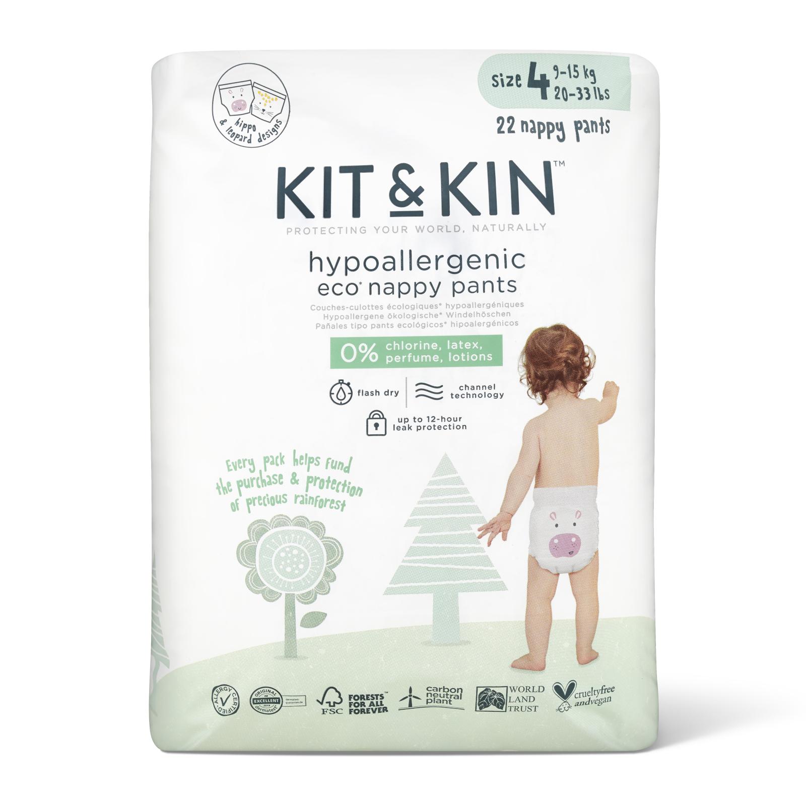 KIT & KIN Naturally Dry Eco plenkové kalhoty vel. 4 (9-15 kg) 22 ks