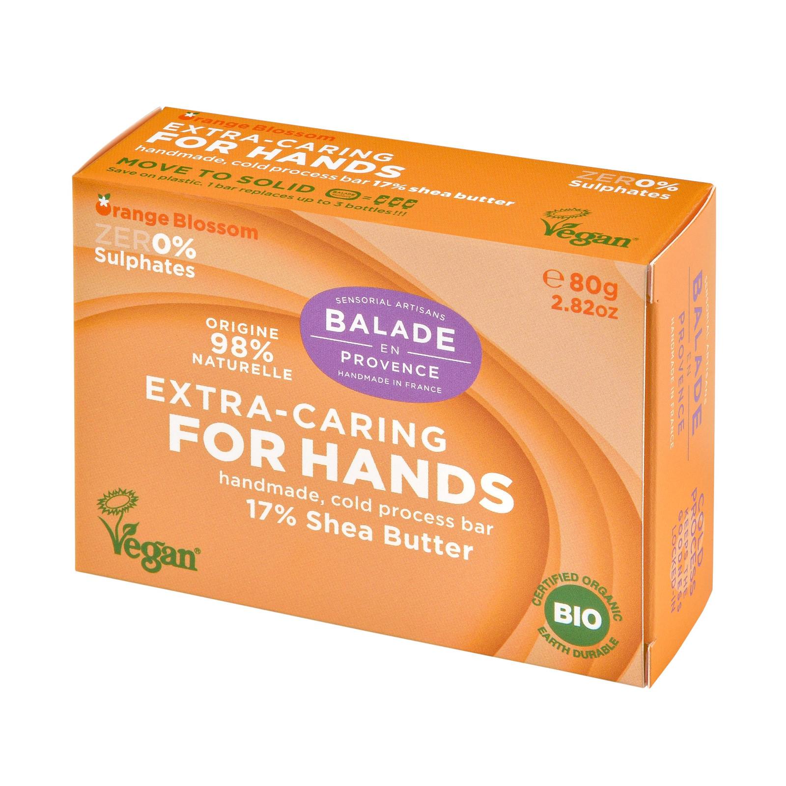 Balade en Provence BIO Vyživující tuhé mýdlo na ruce pomerančový květ 80 g