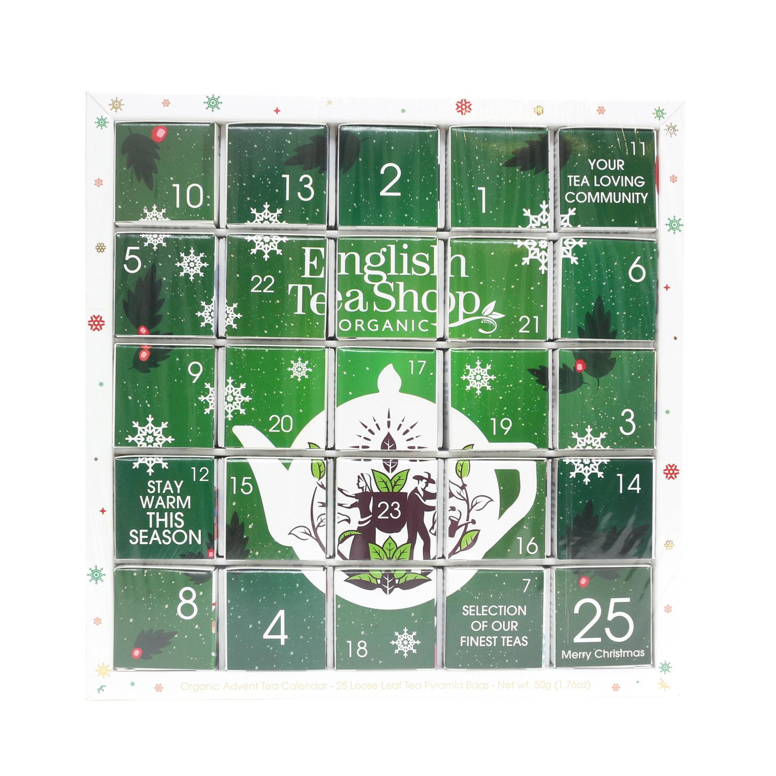 English Tea Shop Zelený adventní kalendář Puzzle 50 g, 25 ks