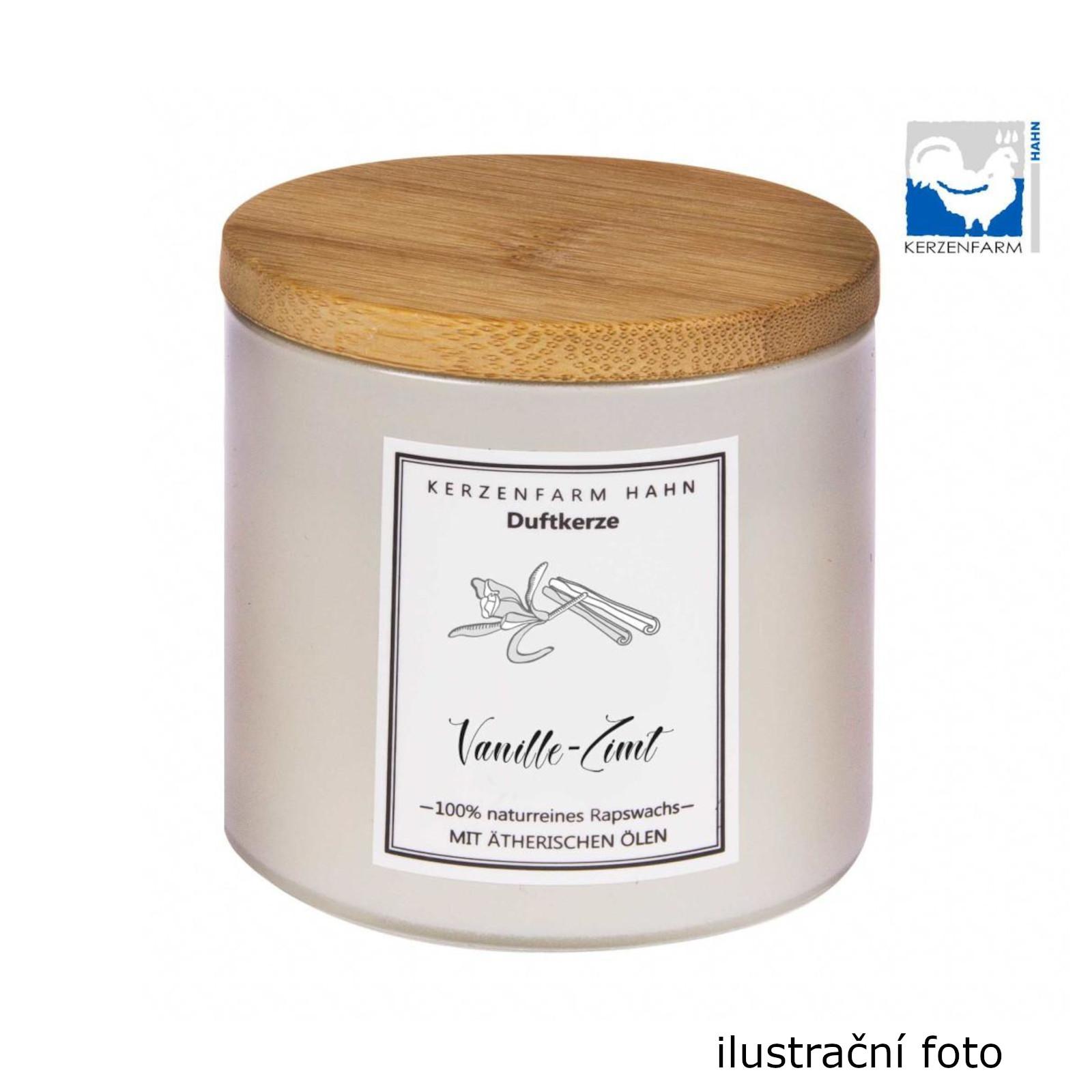 Kerzenfarm Přírodní svíčka Vanilla cinnamon, slonovinové sklo 1 ks, 6,5 cm