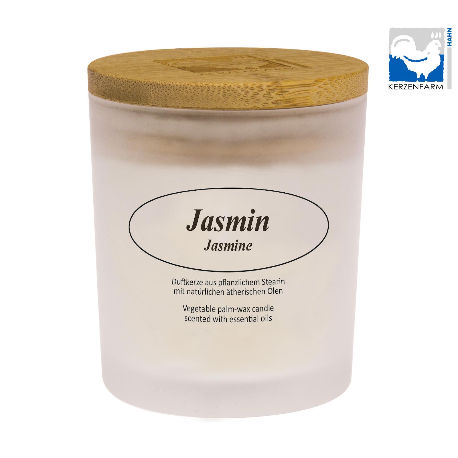 Kerzenfarm Přírodní svíčka Jasmine, mléčné sklo 1 ks, 8 cm