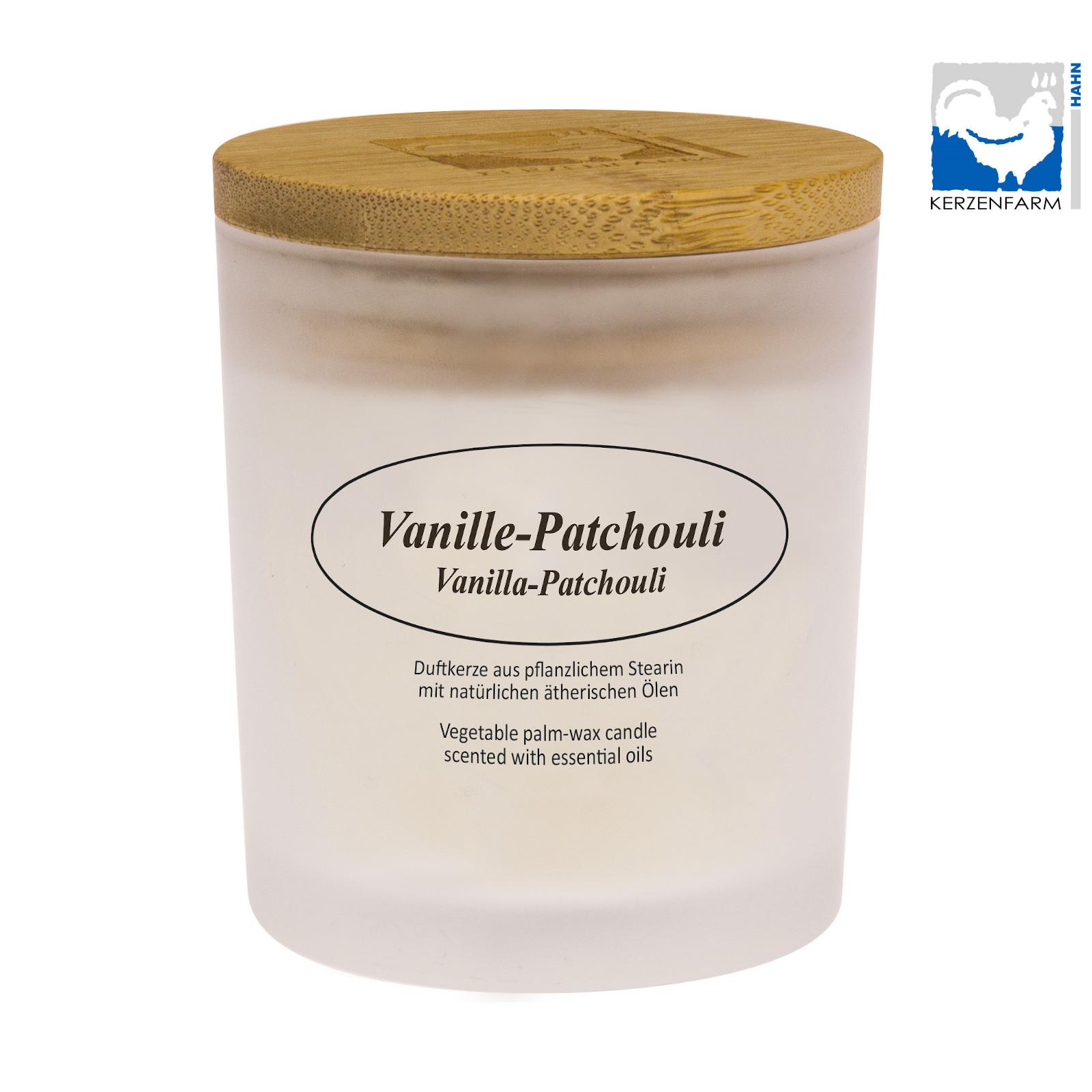 Kerzenfarm Přírodní svíčka Vanilla Patchouli, mléčné sklo 1 ks, 8 cm