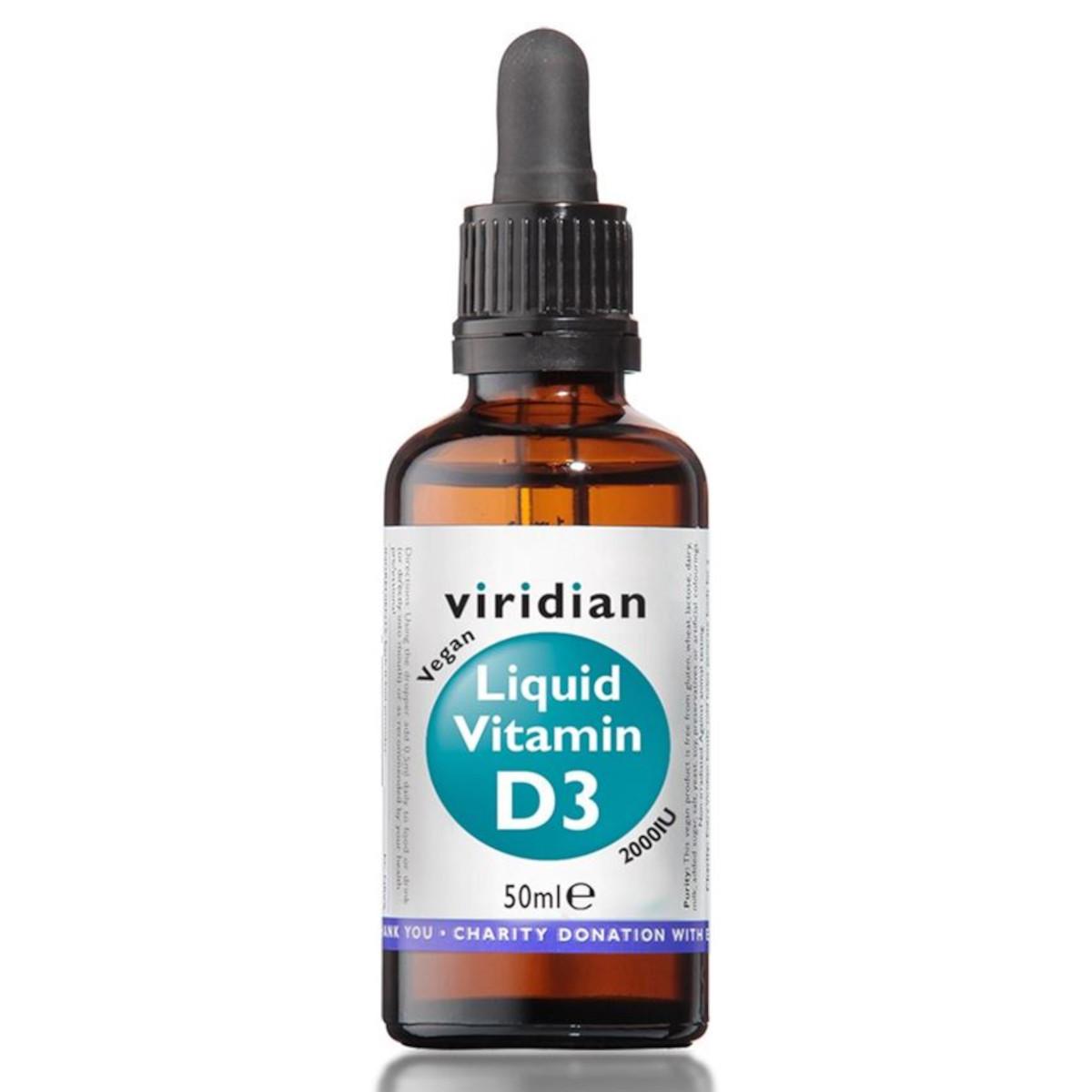 Viridian Vitamín D3 2000iu, kapky 50 ml