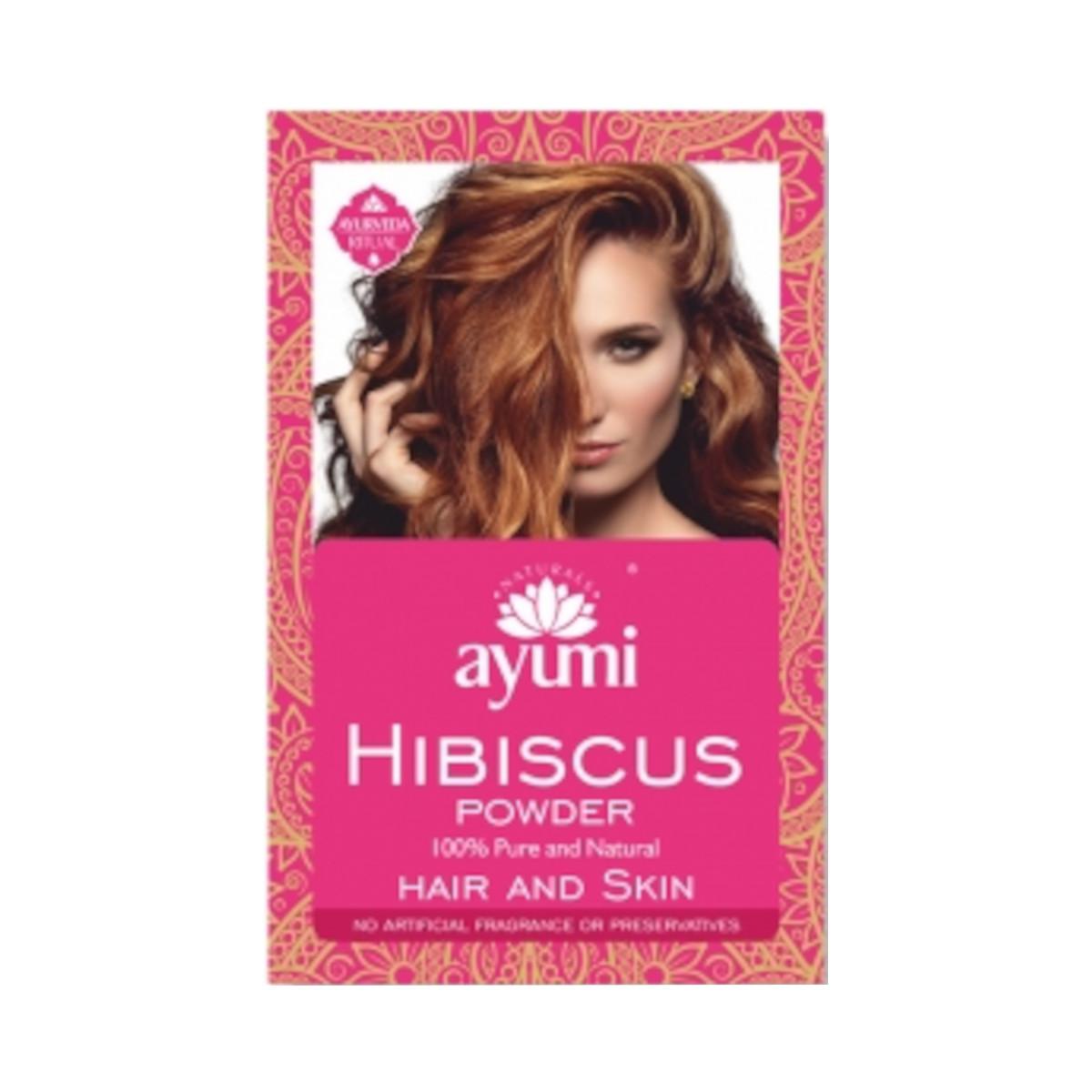 Ayuuri Natural Prášek IBIŠEK – přírodní vlasový šampón a výživa pokožky hlavy 100 g