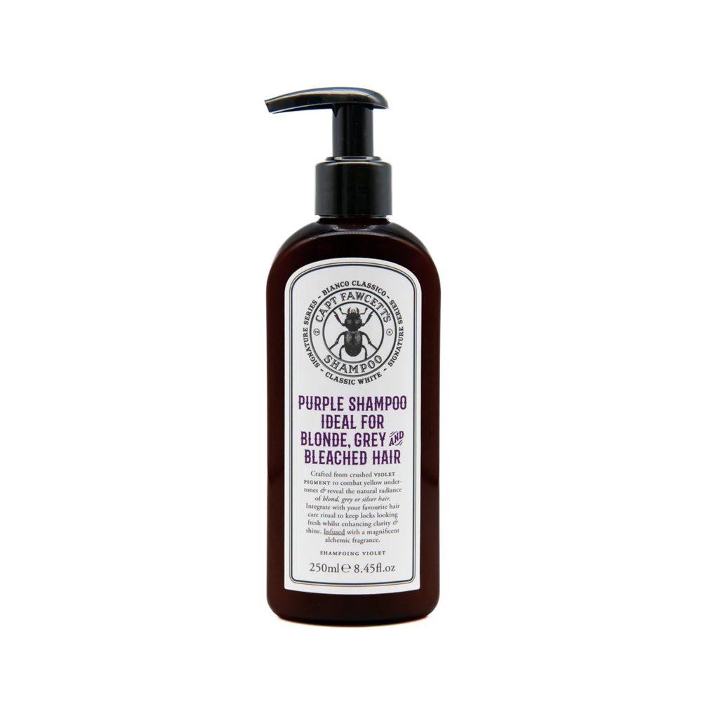 Captain Fawcett Cpt. Fawcett Tónovací šampon pro šedé a bílé vlasy Purple Shampoo — Bianco Classico, 250 ml 