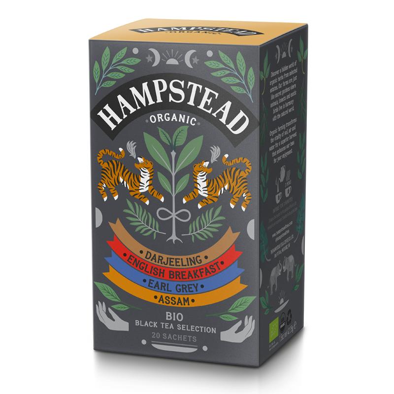 Hampstead Tea London BIO selekce černých čajů, 20ks 40g