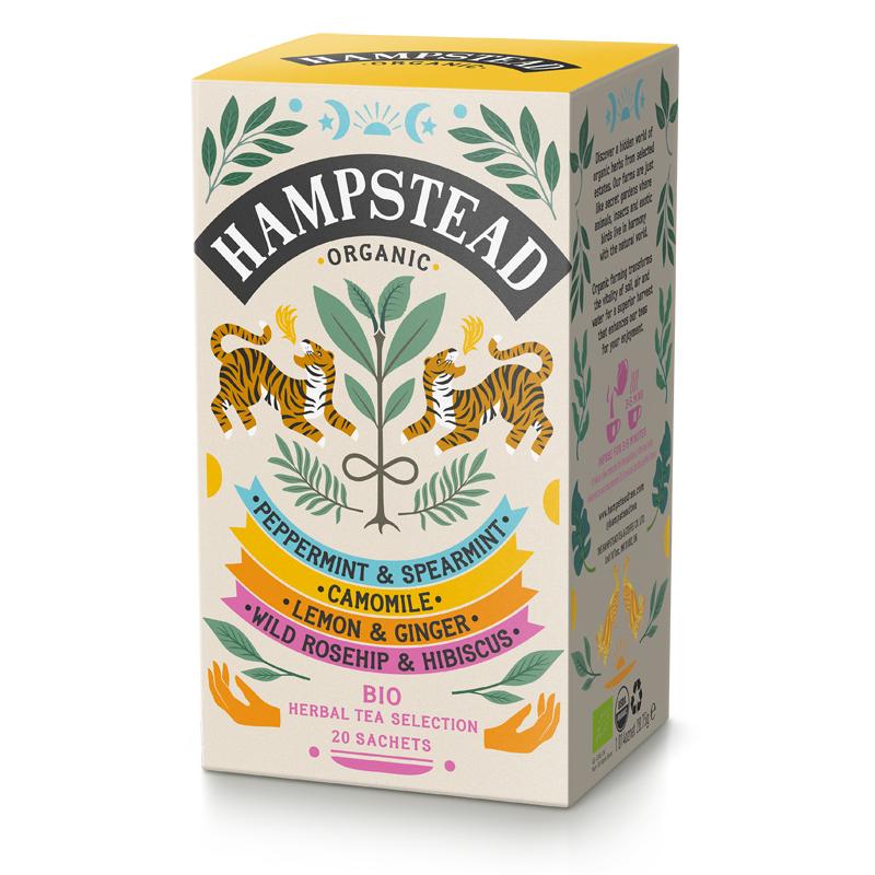 Hampstead Tea London BIO selekce bylinných a ovocných čajů, 20ks 30g