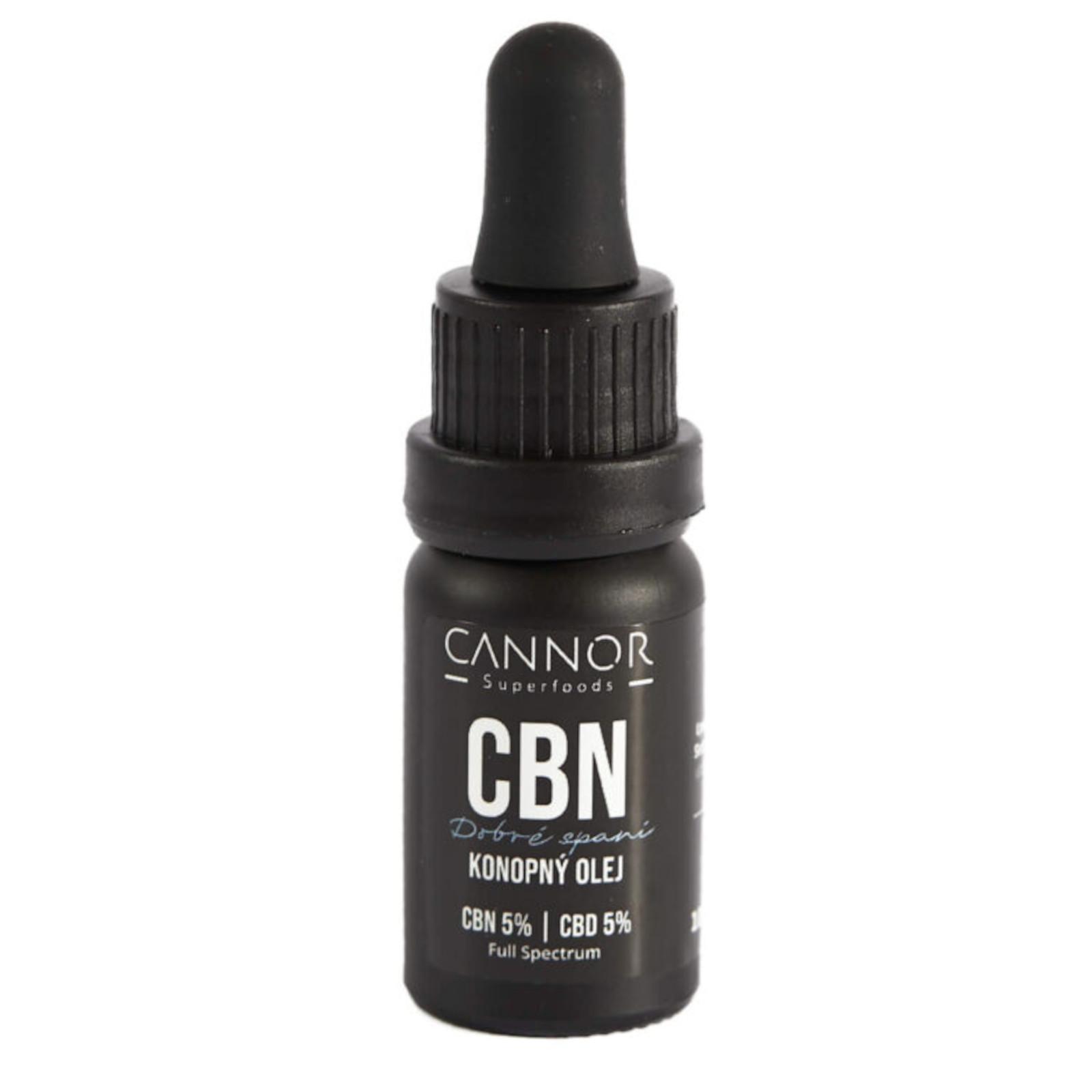 CANNOR CBN konopný olej Dobré spaní 5%  -  5% CBN + 5% CBD 10 ml