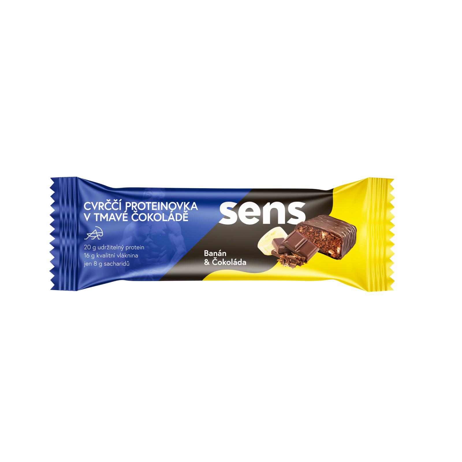 SENS Cvrččí Proteinovka v Tmavé Čokoládě - Banán 63 g