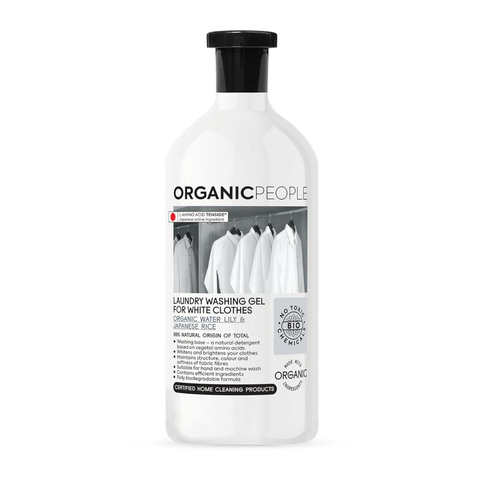 Organic People Eko prací gel na bílé prádlo - Organická vodní lilie a japonská rýže 1000 ml