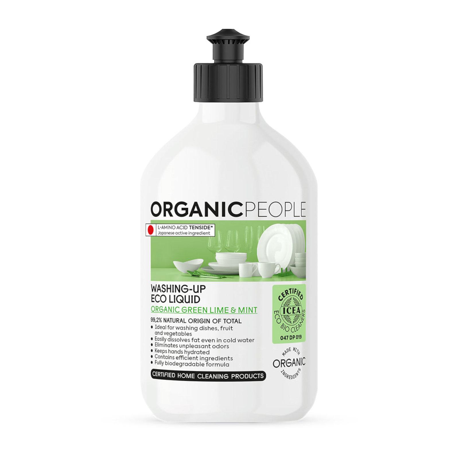 Organic People Eko prostředek na nádobí - Organická zelená limeta a máta 500 ml