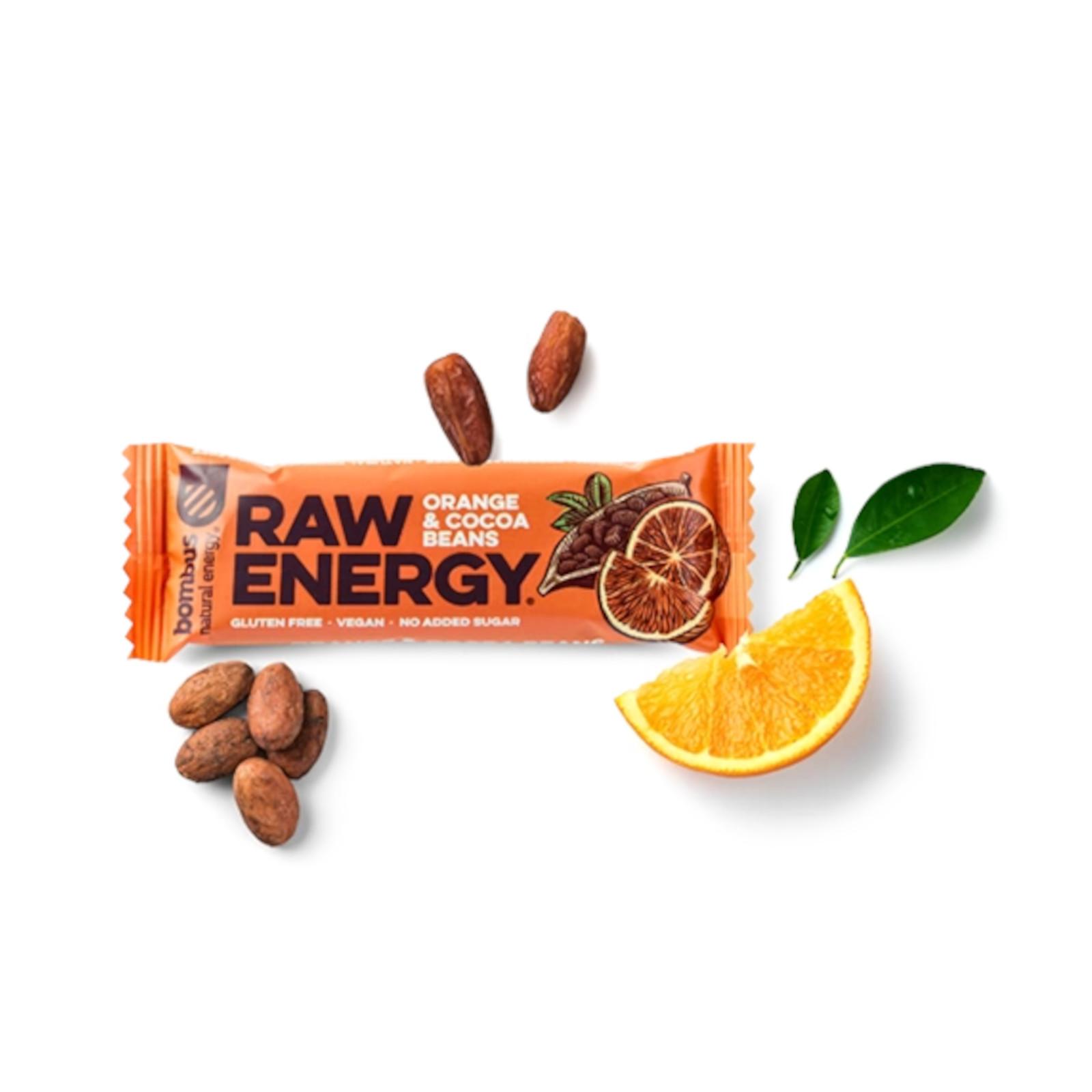 Bombus Raw enegry orange+cocoa beans  50 g