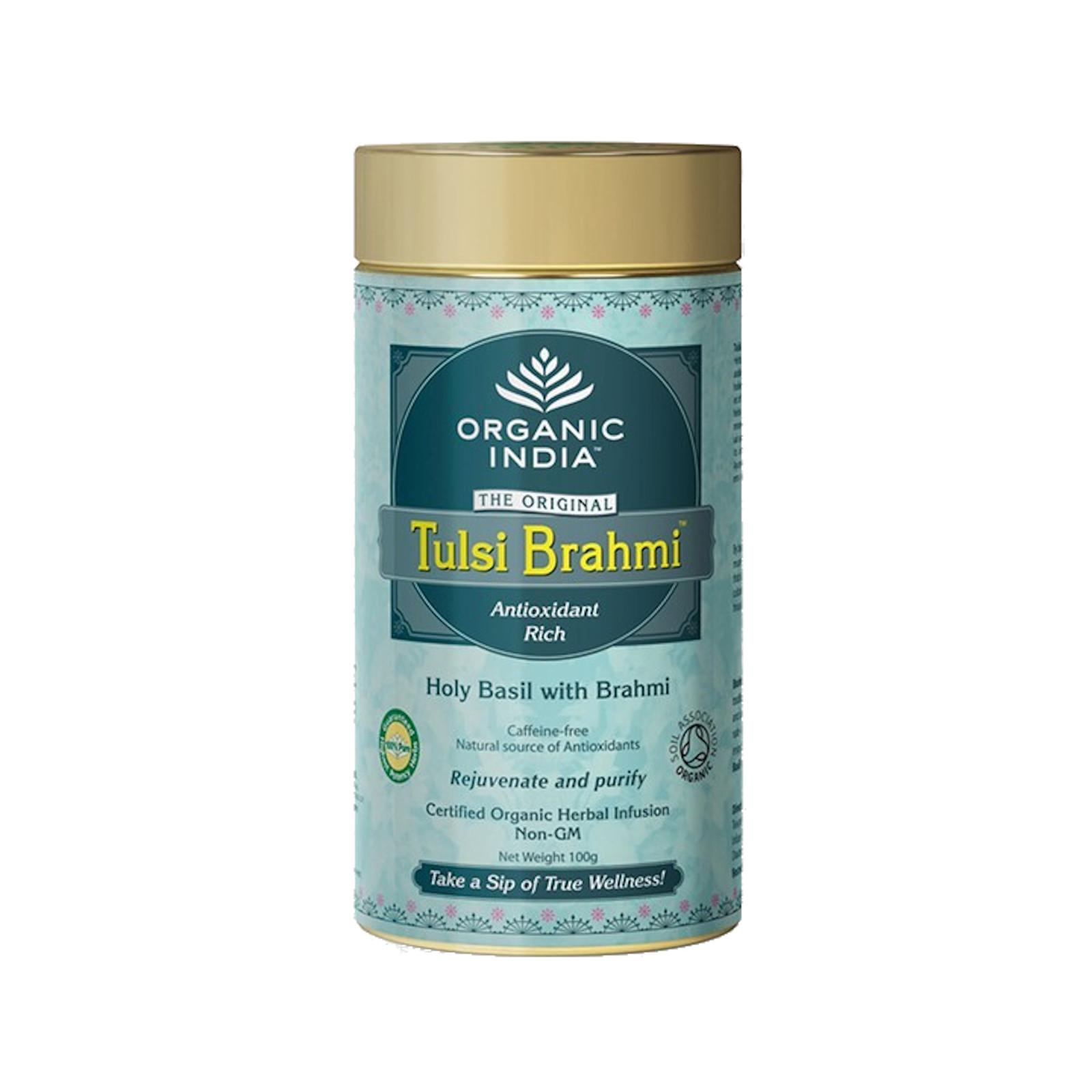 Organic India Čaj Tulsi Brahmi, sypaný bio 100 g