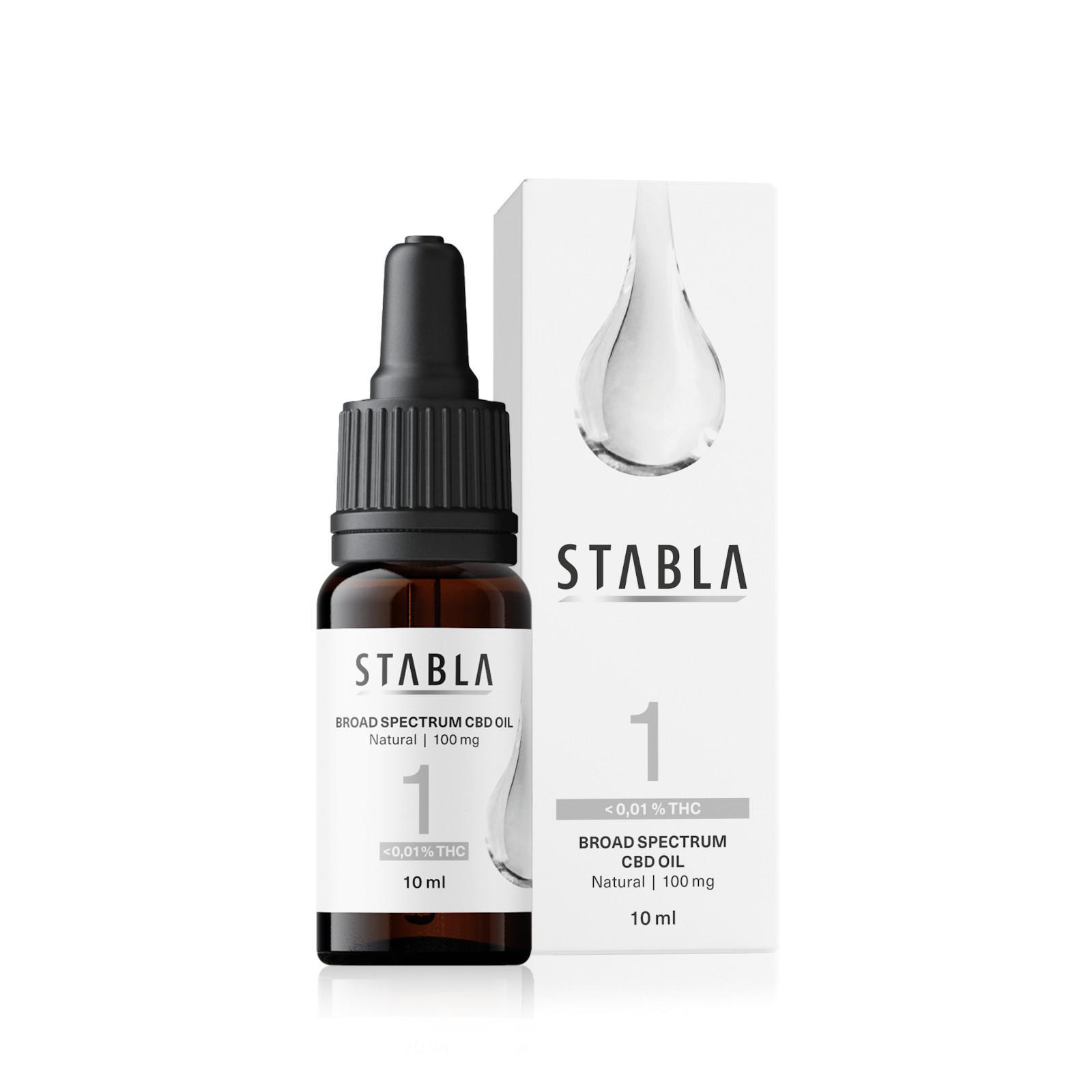 STABLA Broad Spectrum CBD Oil 1%, Exspirace 09/2024 10 ml
