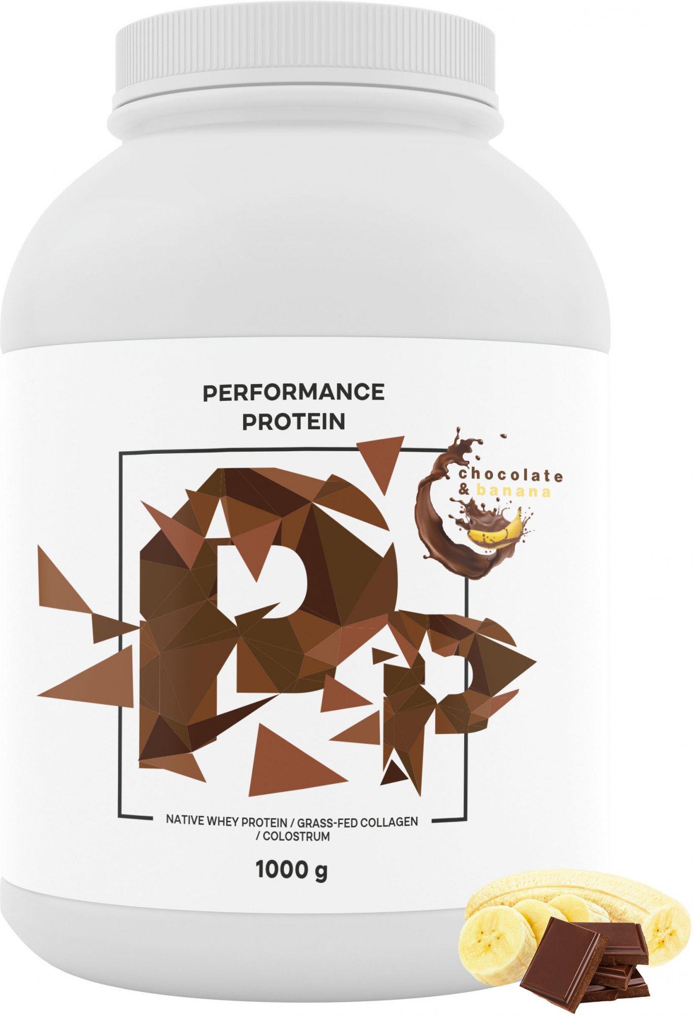 BrainMax BrainMax Performance Protein nativní syrovátkový protein, čokoláda a banán, 1000 g 