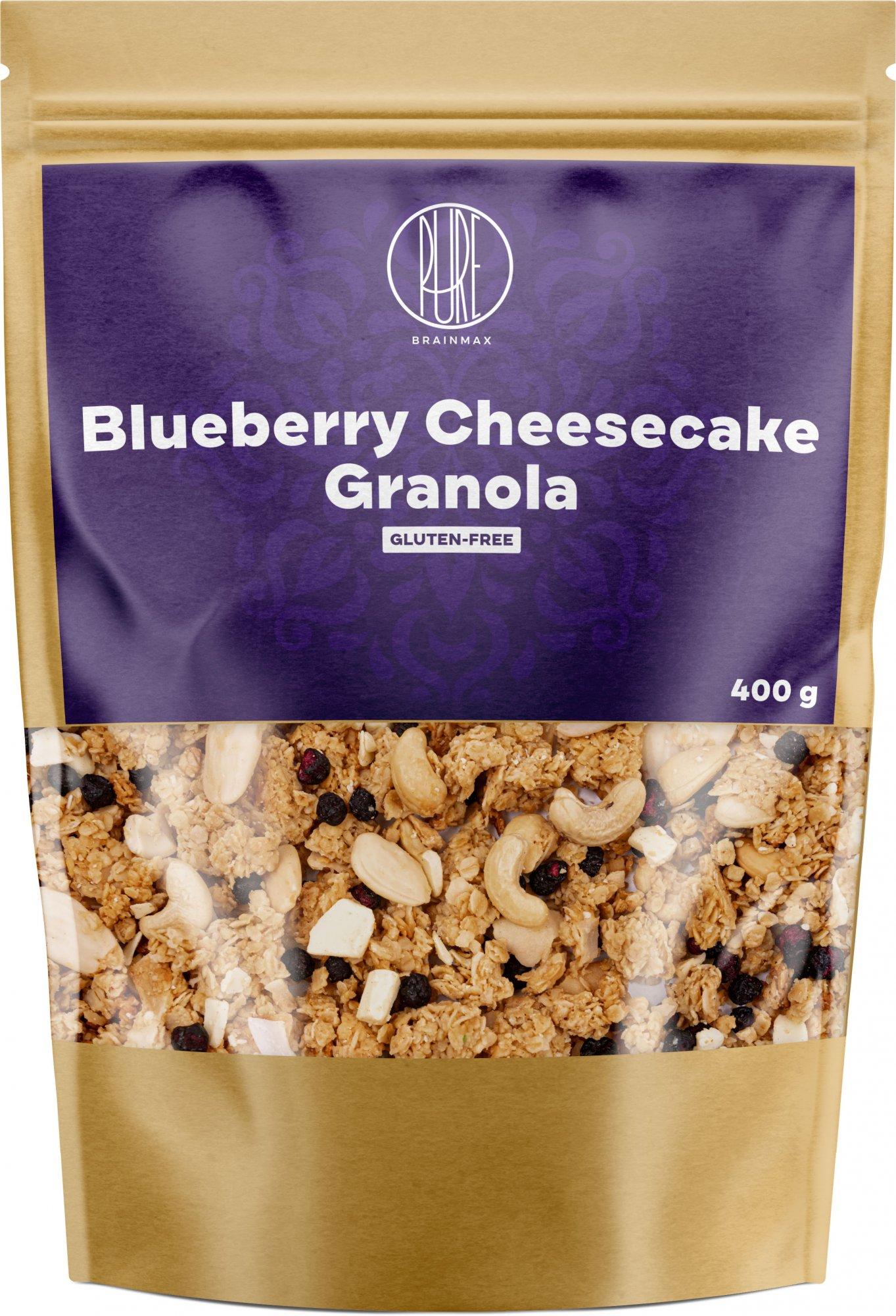 BrainMax BrainMax Pure Blueberry Cheesecake Granola, Borůvky a Bílá čokoláda, 400 g 