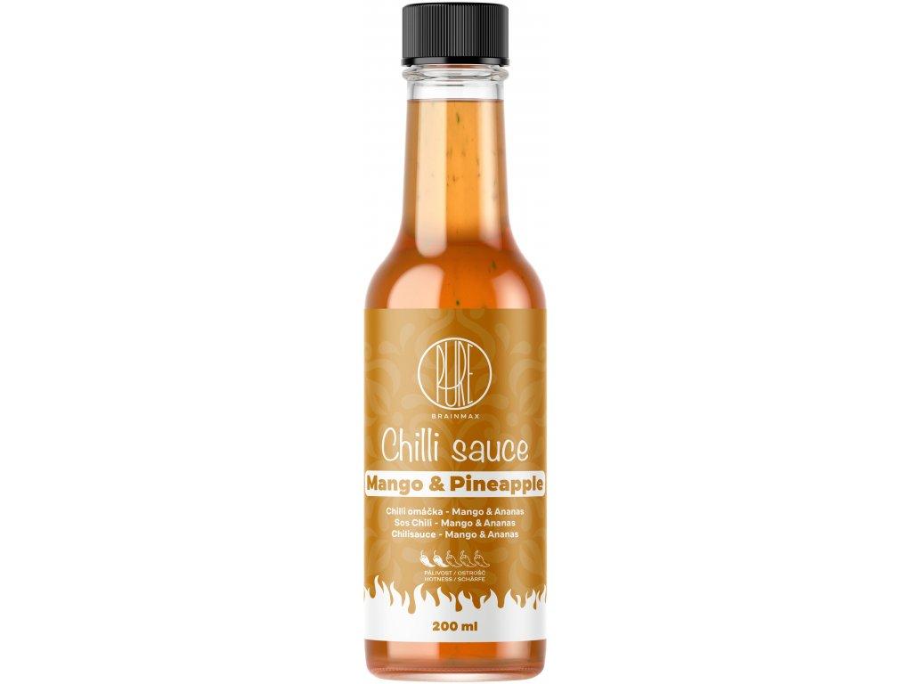 BrainMax BrainMax Pure Chilli sauce, Mango & Ananas (chilli omáčka, mango a ananas), 200 ml 