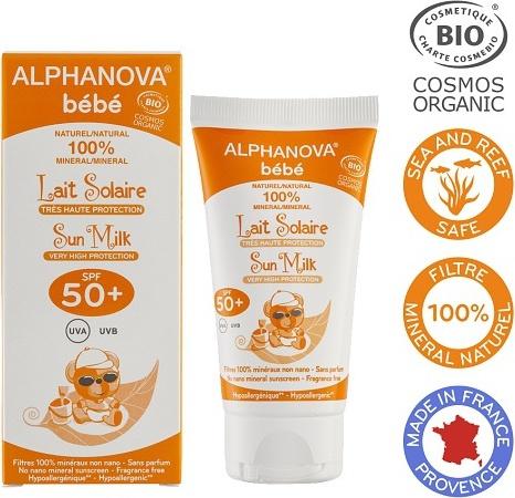 Alphanova Bébé Opalovací krém pro miminka SPF 50+ 50 ml 