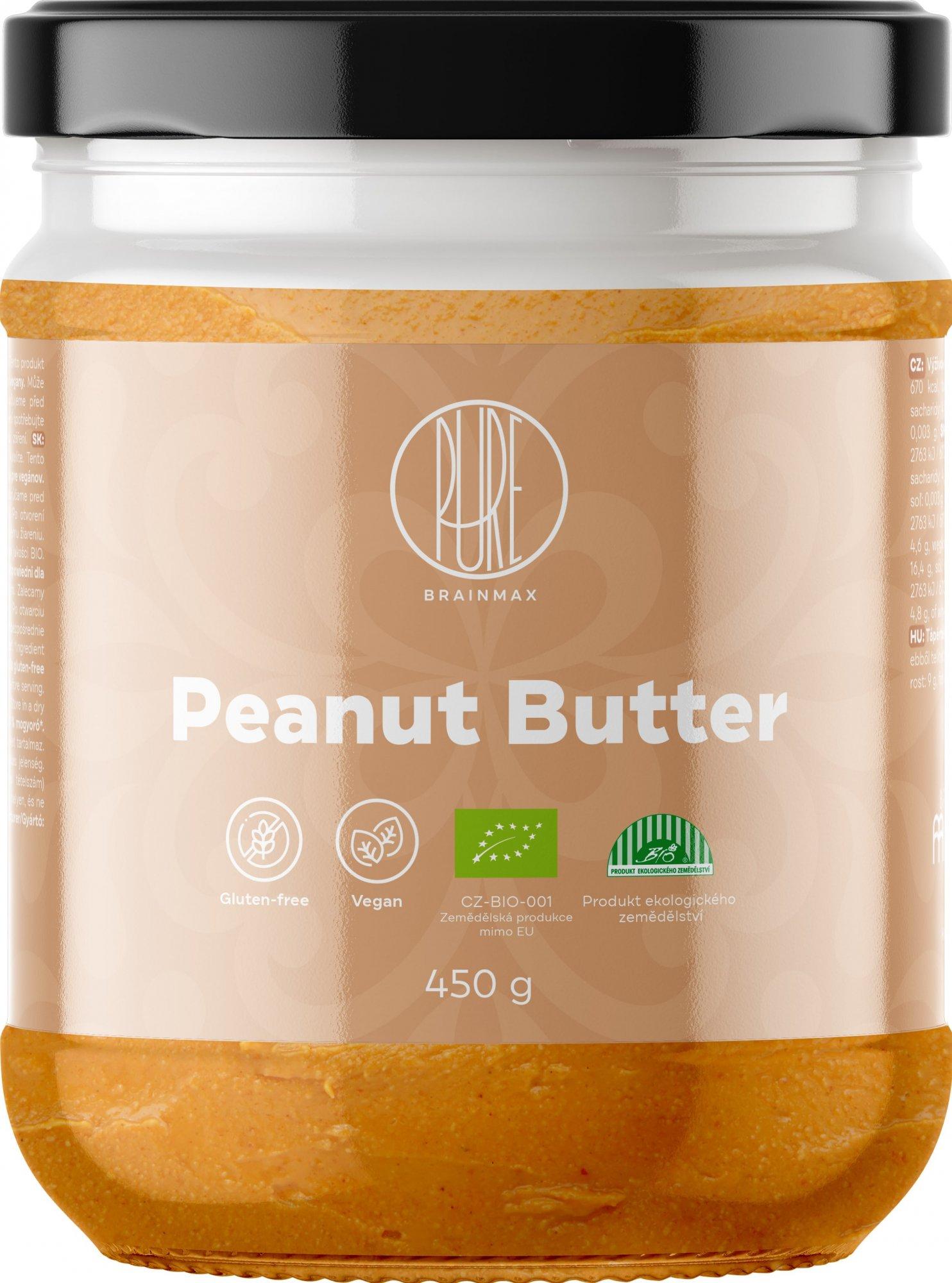 BrainMax BrainMax Pure Peanut Butter, Arašídové máslo, BIO, 450 g 