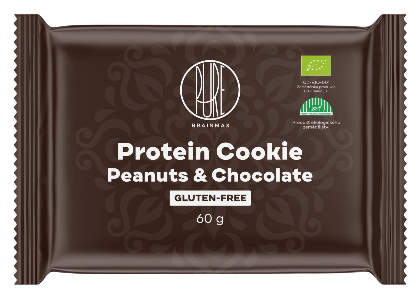 BrainMax Pure BrainMax Pure Protein Cookie Arašídy & Čokoláda BIO, 60 g 