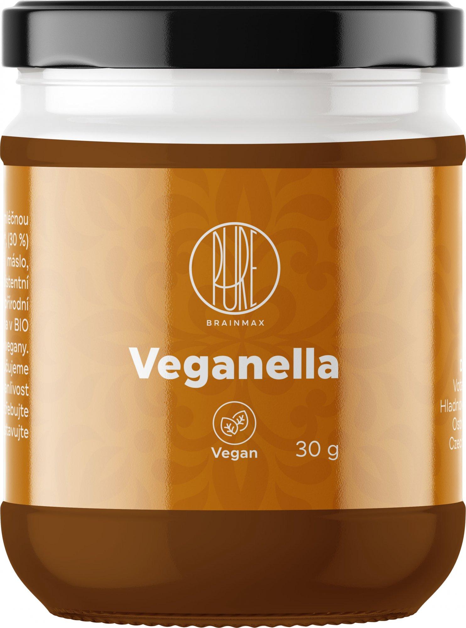 BrainMax BrainMax Pure Veganella, Lískooříškový krém s mléčnou čokoládou, 30 g 