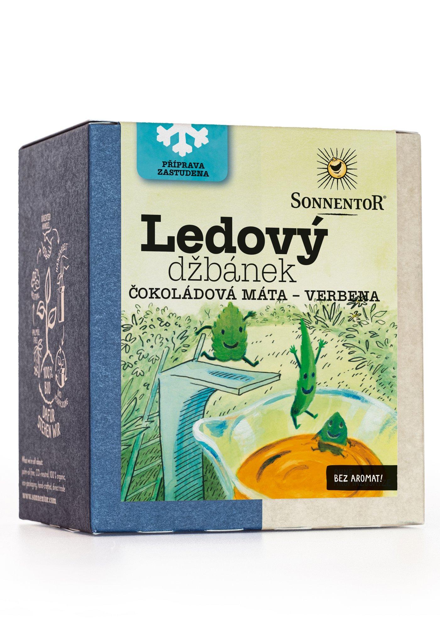 Sonnentor Ledový džbánek® čokoládová máta – verbena bio 32g pyramida 